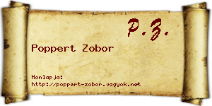 Poppert Zobor névjegykártya